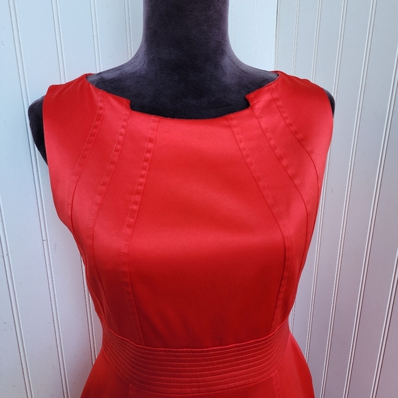 NWOT DAVID MEISTER Pencil Dress Womens Red Sleeveless Lined Carrier Sz 6 - Picture 4 of 15